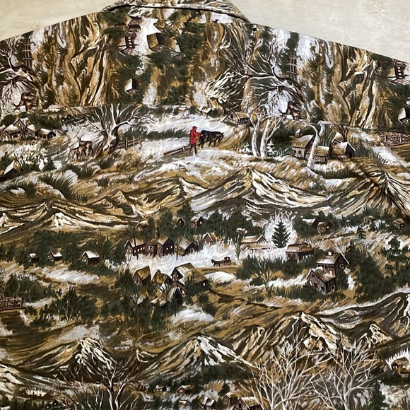 Vintage Banana Republic Country Scene Large Mens Shirt - Picture 5 of 6